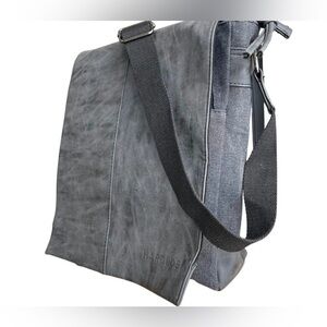 Harold's | Anthracite Leather & Fabric Messenger/Laptop Bag